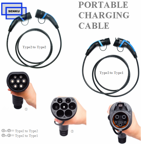 IEC 62196 7KW Type2 Basic Mode3 EV charger