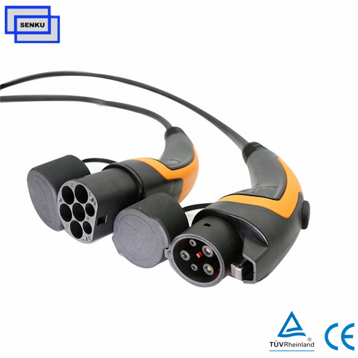 1 phase 32A Type 1 to Type 2 Mode3 Cable Charger