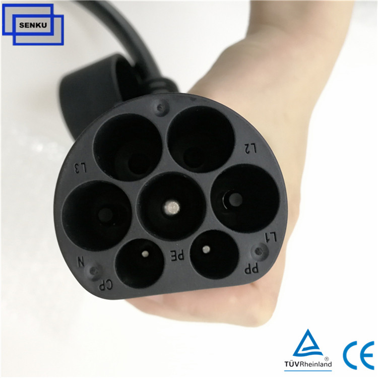 1 phase 32A Type 1 to Type 2 Mode3 Cable Charger