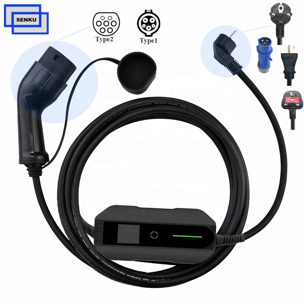 Type2 32A 10A 16A 20A 24A 32A Portable EV Charger