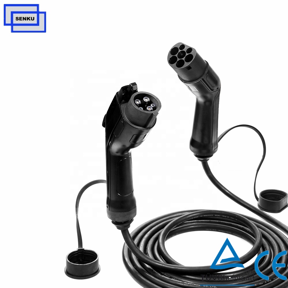 SAE JI772 Type1 to IEC 62196 Type2 ev charging cable