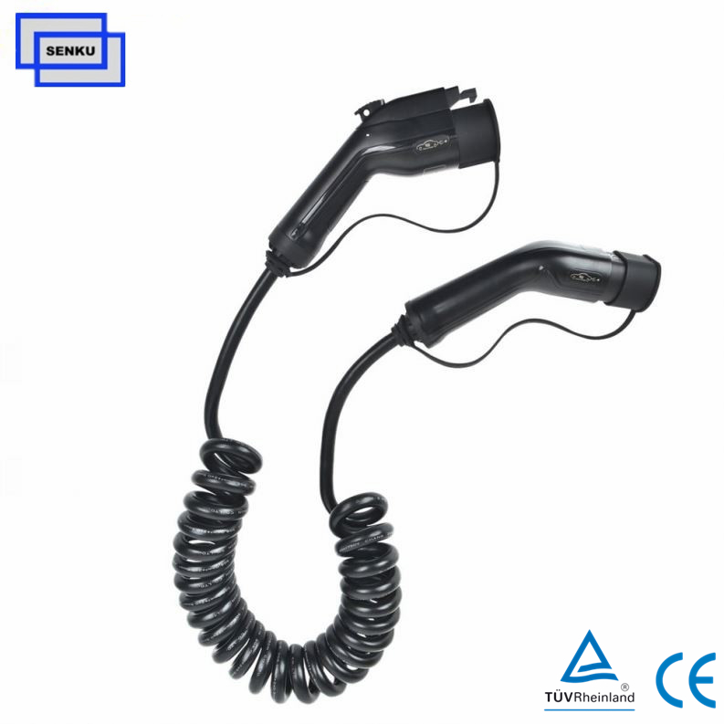SAE JI772 Type1 to IEC 62196 Type2 ev charging cable