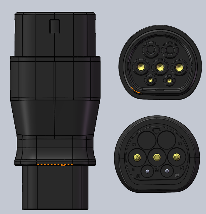 EV Charging Male Type 2 to Female Type 2 Adapter