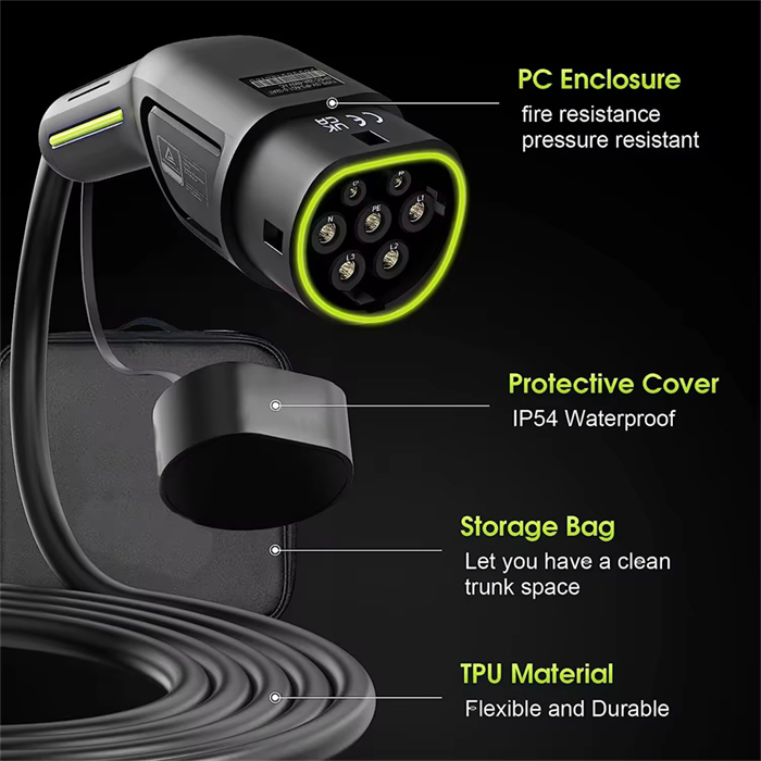 V2 16A 250V AC Type 2 Charger Plug