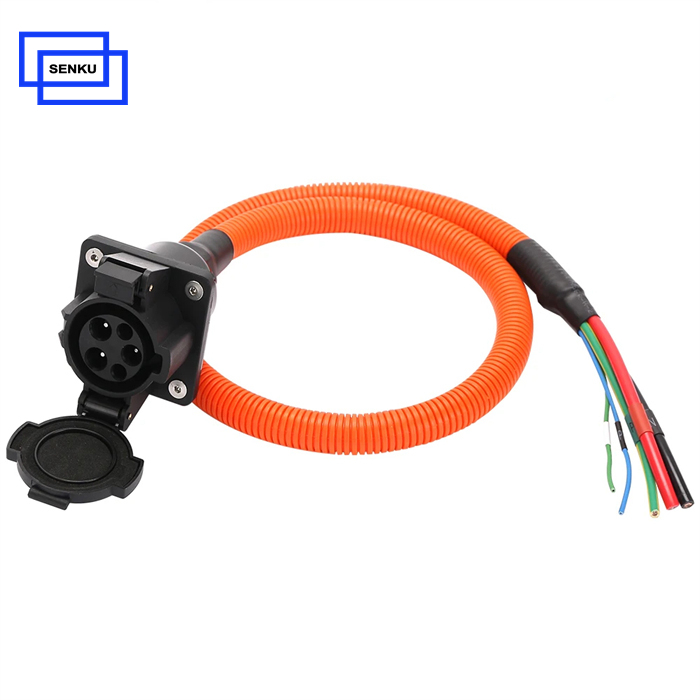 50A 240V AC Ev Charging Inlet Type1